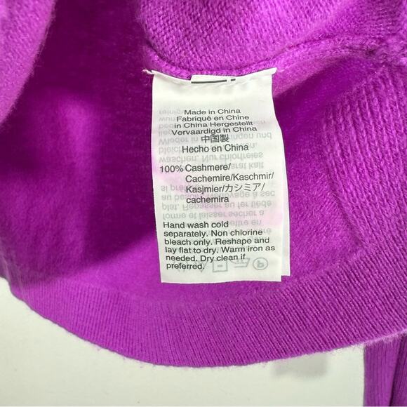 J. Crew Everyday 100% Cashmere Berry Purple Turtleneck Sweater XXS J6600 - Picture 7 of 10